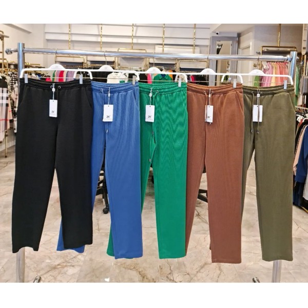 Green sports trousers