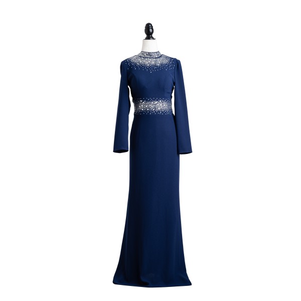 Navy Blue Evening Dress